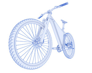 Fototapeta premium Fast bike isolated on transparent background. 3d rendering - illustration