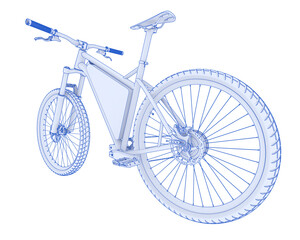 Fast bike isolated on transparent background. 3d rendering - illustration