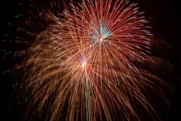 fireworks in the night sky