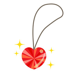 Heart necklace with sparkle