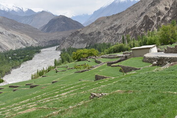 Fototapeta na wymiar Kandy valley is located in Khapulu. Khapulu is a district of Gilgit Baltistan 