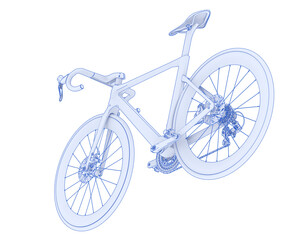 Naklejka premium Fast bike isolated on transparent background. 3d rendering - illustration