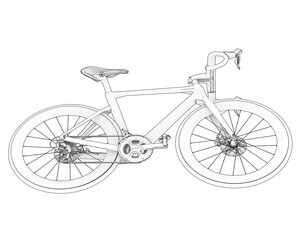 Fototapeta na wymiar Fast bike isolated on transparent background. 3d rendering - illustration