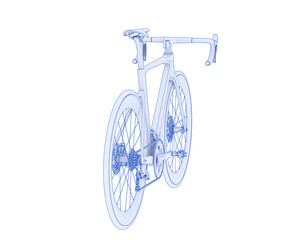 Fototapeta na wymiar Fast bike isolated on transparent background. 3d rendering - illustration