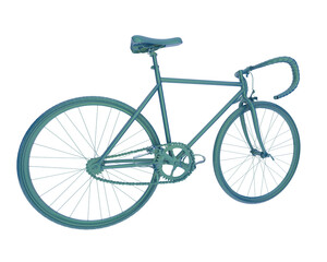 Fototapeta premium Realistic bike isolated on transparent background. 3d rendering - illustration