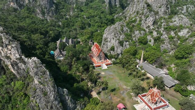 Wat Khao Daeng temple in Prachuap Khiri Khan, Thailand