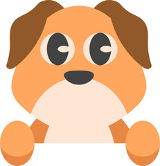 Cute Dog Hanging on a Board