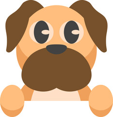 Cute Dog Hanging on a Board