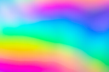 Obraz premium Abstract blur holographic rainbow foil iridescent background