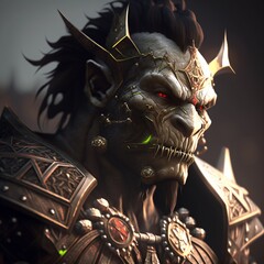 Character Portrait Design Armoured Orc
