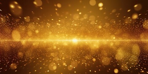 Obraz premium Golden abstract bokeh background. Generative AI