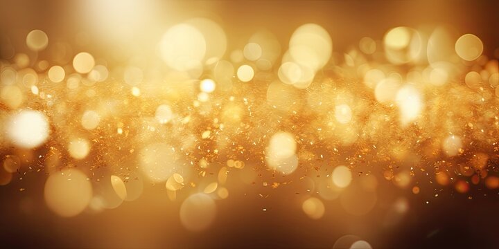Abstract glamor golden background with blur. Generative AI