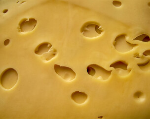 Holland cheese Maasdam close - up