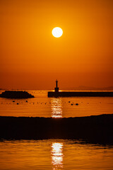 海に沈む夕陽