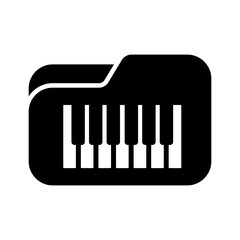 Piano icon vector. Synthesizer illustration sign. Music symbol. Keys logo.