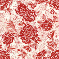seamless background with roses