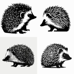 hedgehogs icons set
