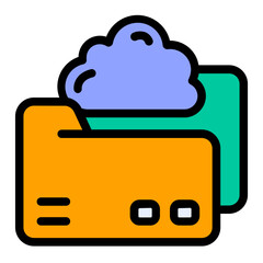 cloud folder data file icon