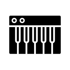 Fototapeta premium Piano icon vector. Synthesizer illustration sign. Music symbol. Keys logo.