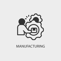 Manufacturing vector icon illustration sign
