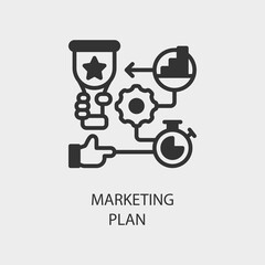 Marketing plan vector icon illustration sign