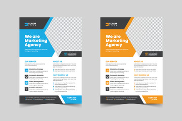 Obraz premium Corporate flyer template design for a business proposal,Modern, advertisement, marketing, promotion