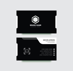 black and white luxury business card design, Creative and Clean Template.