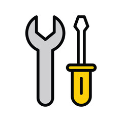 Tools icon with white background stock illustration