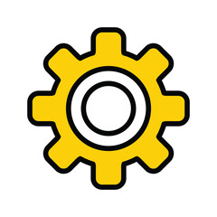 Setting icon with white background stock illustration