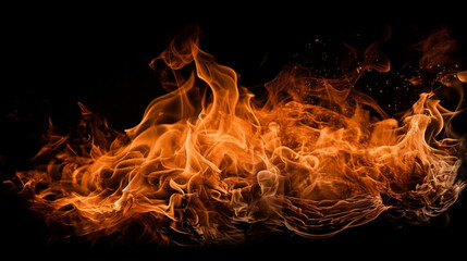 blaze fire flame texture isolated black background