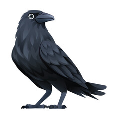 Crow cartoon illustration isolated on white background © YG Studio