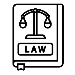 law book justice icon