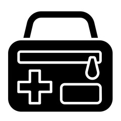first aid kit emergency medical safety icon Editable Stroke color