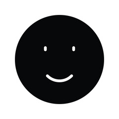 Happy emoji icon with white background stock illustration