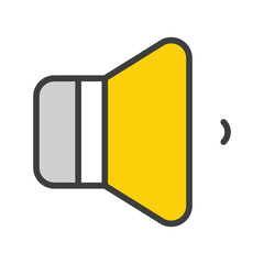 Volume icon with white background stock illustration