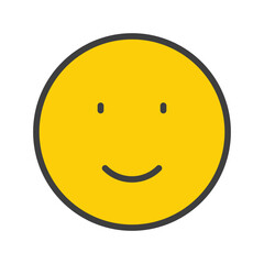 Fototapeta premium Happy emoji icon with white background stock illustration