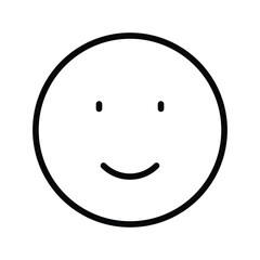 Happy emoji icon with white background stock illustration