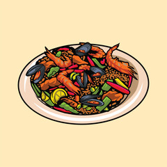 paella food vector