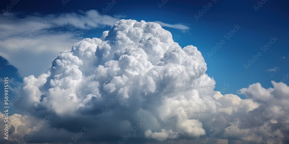 Aufkleber Cloudy sky with sun rays.Colorful summer template. Concept of recreation. Generative AI