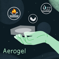 Aerogels - a new generation of materials that are lighter than air and composed of more than 95% gas.