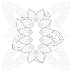 Coloring Books for adults. Hand drawn flowers in zentangle style for t-shirt design or tattoo and coloring book