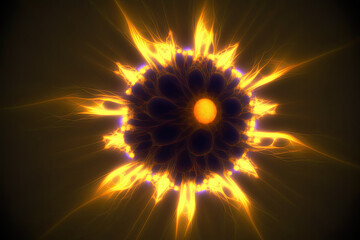 Fototapeta premium explosion of the sun, AI Generative