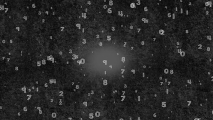 Authentic child hand drawn colorful numbers flying on white background. Ideal as back to school, math, or educational background. - Powered by Adobe