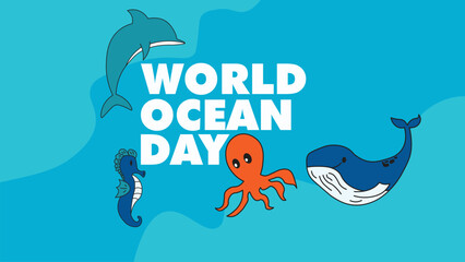 world ocean day design poster