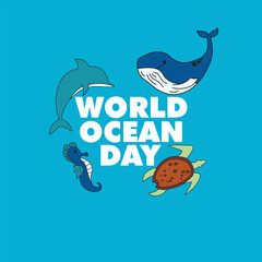 world ocean day design poster