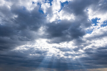 Sunrays and clouds. Heaven or religious or holy concept photo