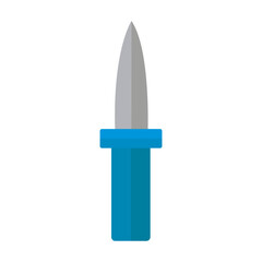 Knife illustration in color cartoon style. Editable vector graphic design.