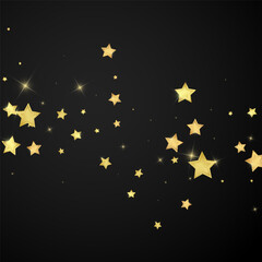 Magic stars vector overlay.  Gold stars scattered