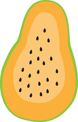 Papaya Sliced Svg