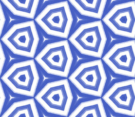 Chevron stripes design. Indigo symmetrical